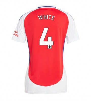 Arsenal Ben White #4 Primera Equipación Mujer 2024-25 Manga Corta